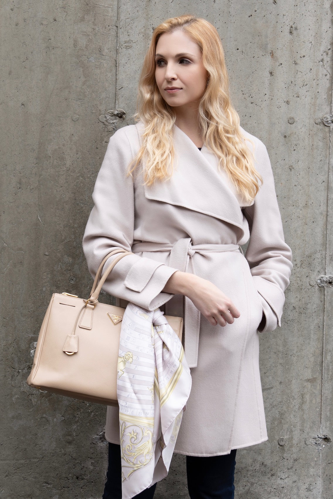 Max Mara Beige Wool & Angora Coat Size XL | IT 48 - Love that Bag etc - Preowned Authentic Designer Handbags & Preloved Fashions