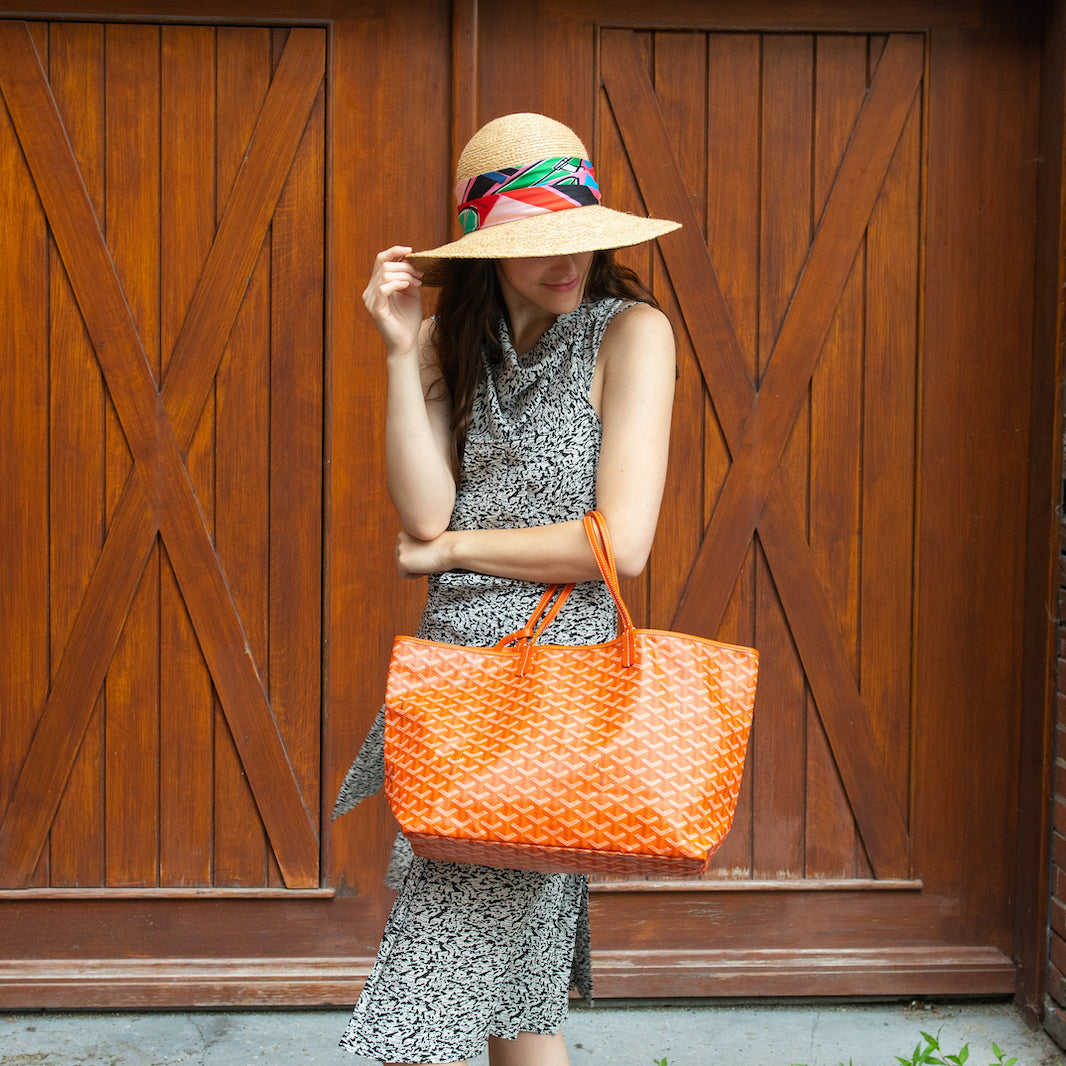 Orange goyard st louis tote Clearance