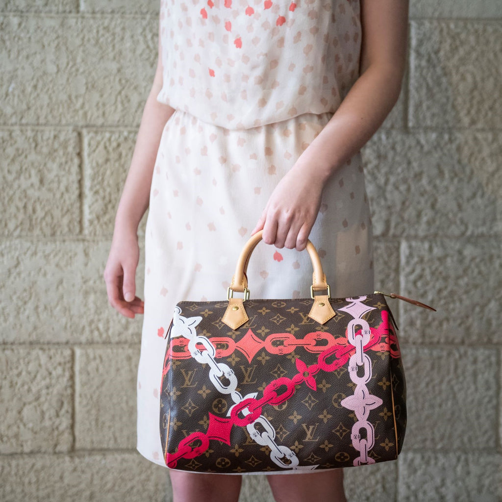 Louis Vuitton Bay Rose Ballerine Poppy Speedy 30 Top Handle Bag
