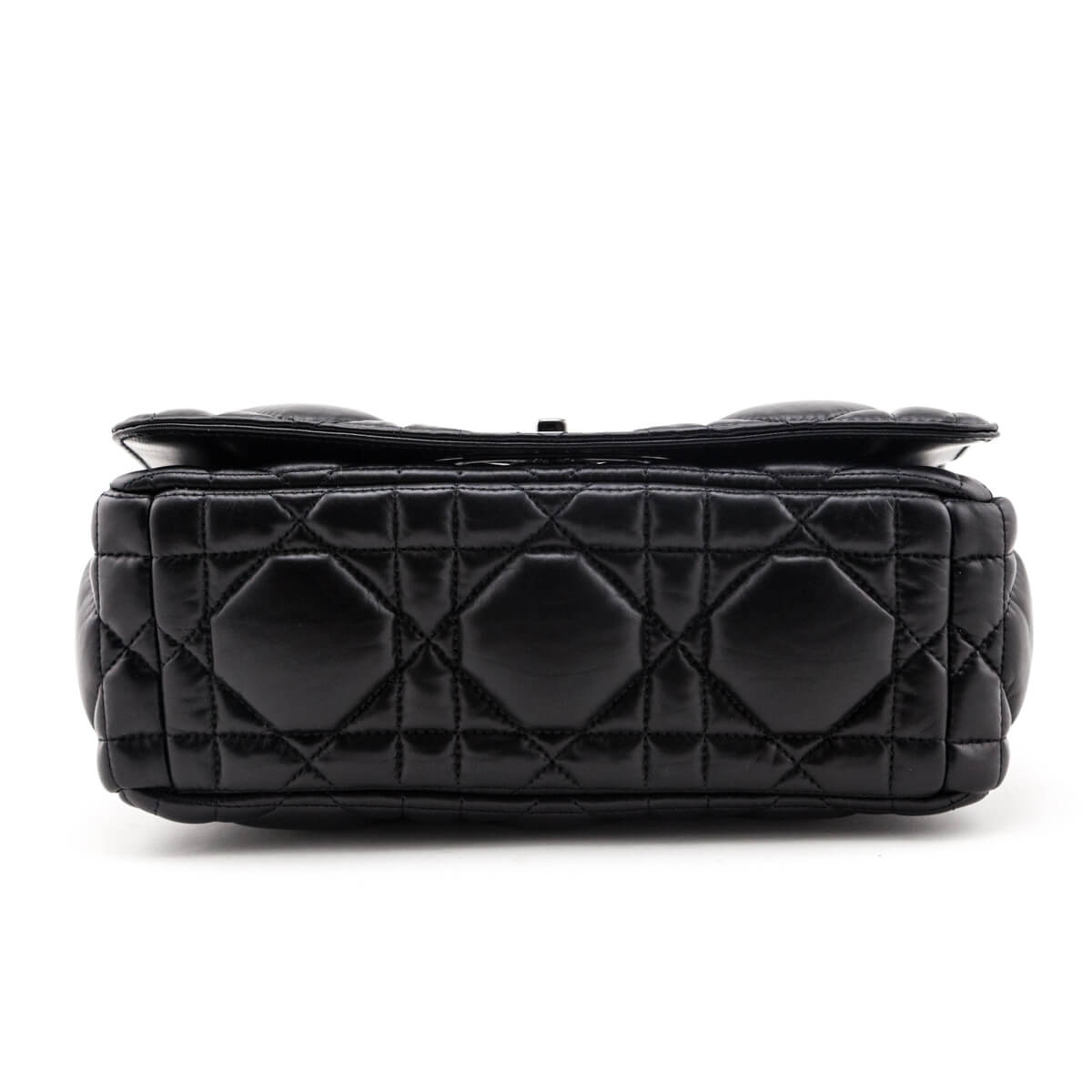 Dior Black Lambskin Quilted Macrocannage Medium Caro Bag - Love that Bag etc - Preowned Authentic Designer Handbags & Preloved Fashions