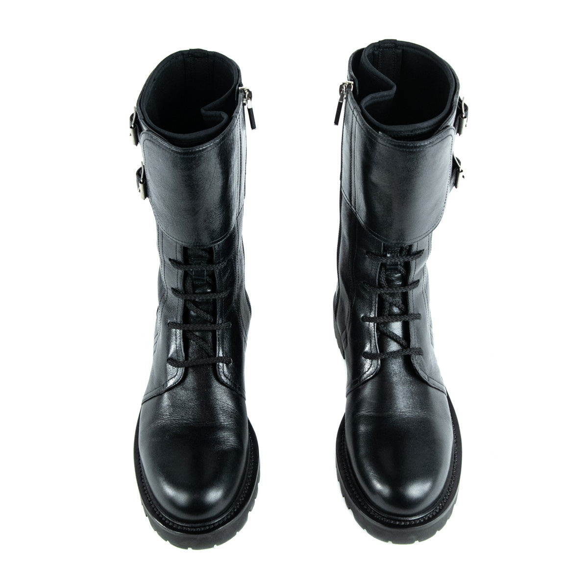 Dior Black Leather Combat Boots Size US 9 | EU 39 - Love that Bag etc - Preowned Authentic Designer Handbags & Preloved Fashions