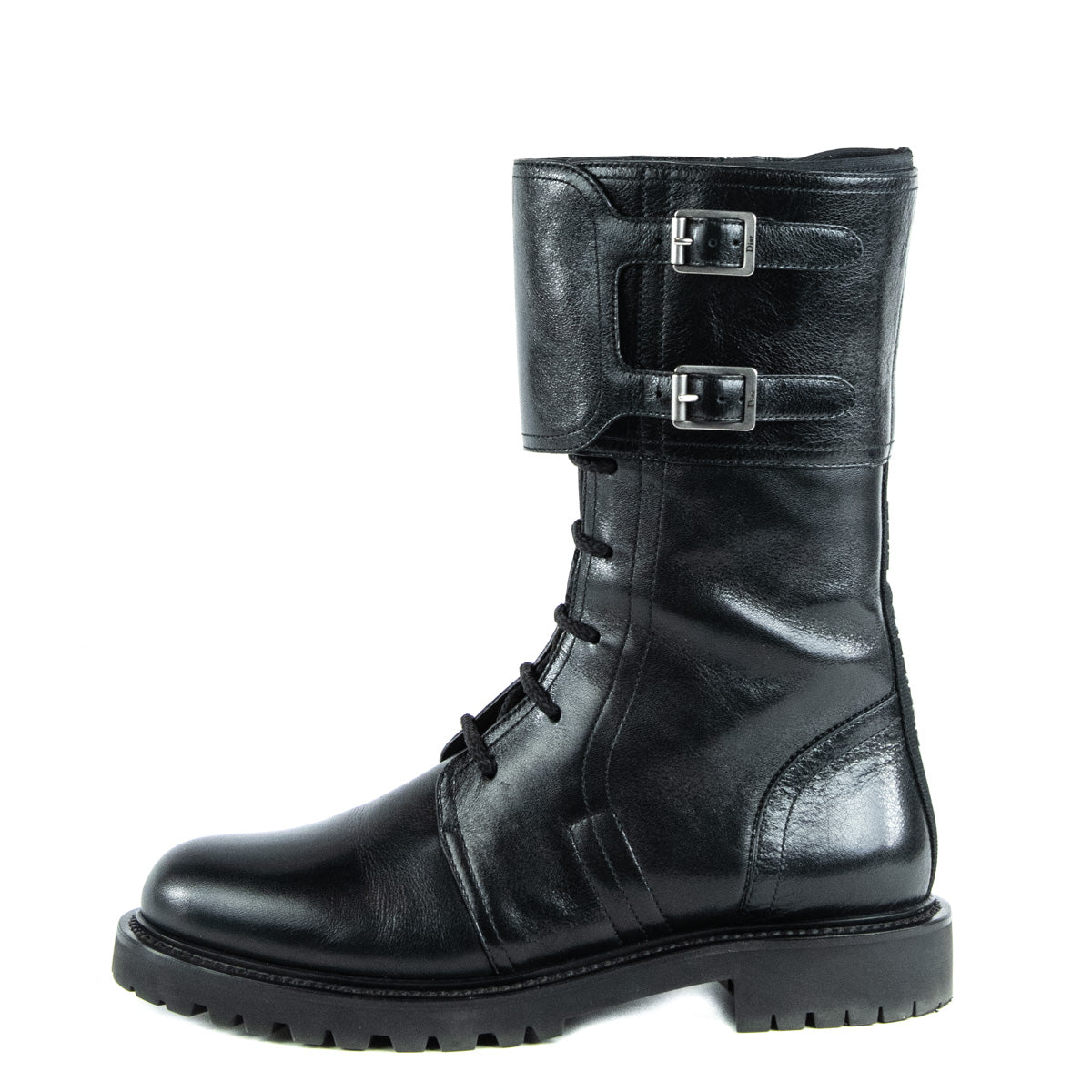Dior Black Leather Combat Boots Size US 9 | EU 39 - Love that Bag etc - Preowned Authentic Designer Handbags & Preloved Fashions