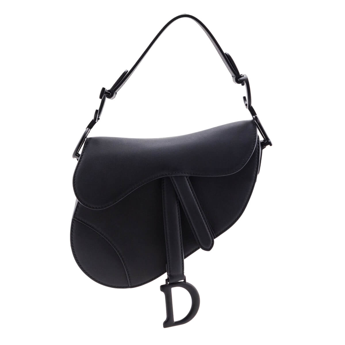 Dior Black Ultra Matte Calfskin Mini Saddle Bag - Love that Bag etc - Preowned Authentic Designer Handbags & Preloved Fashions