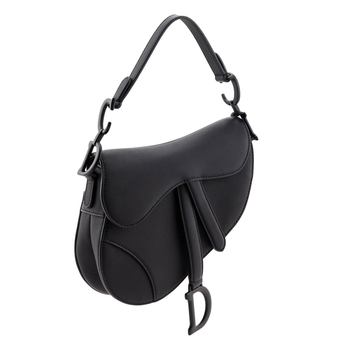 Dior Black Ultra Matte Calfskin Mini Saddle Bag - Love that Bag etc - Preowned Authentic Designer Handbags & Preloved Fashions
