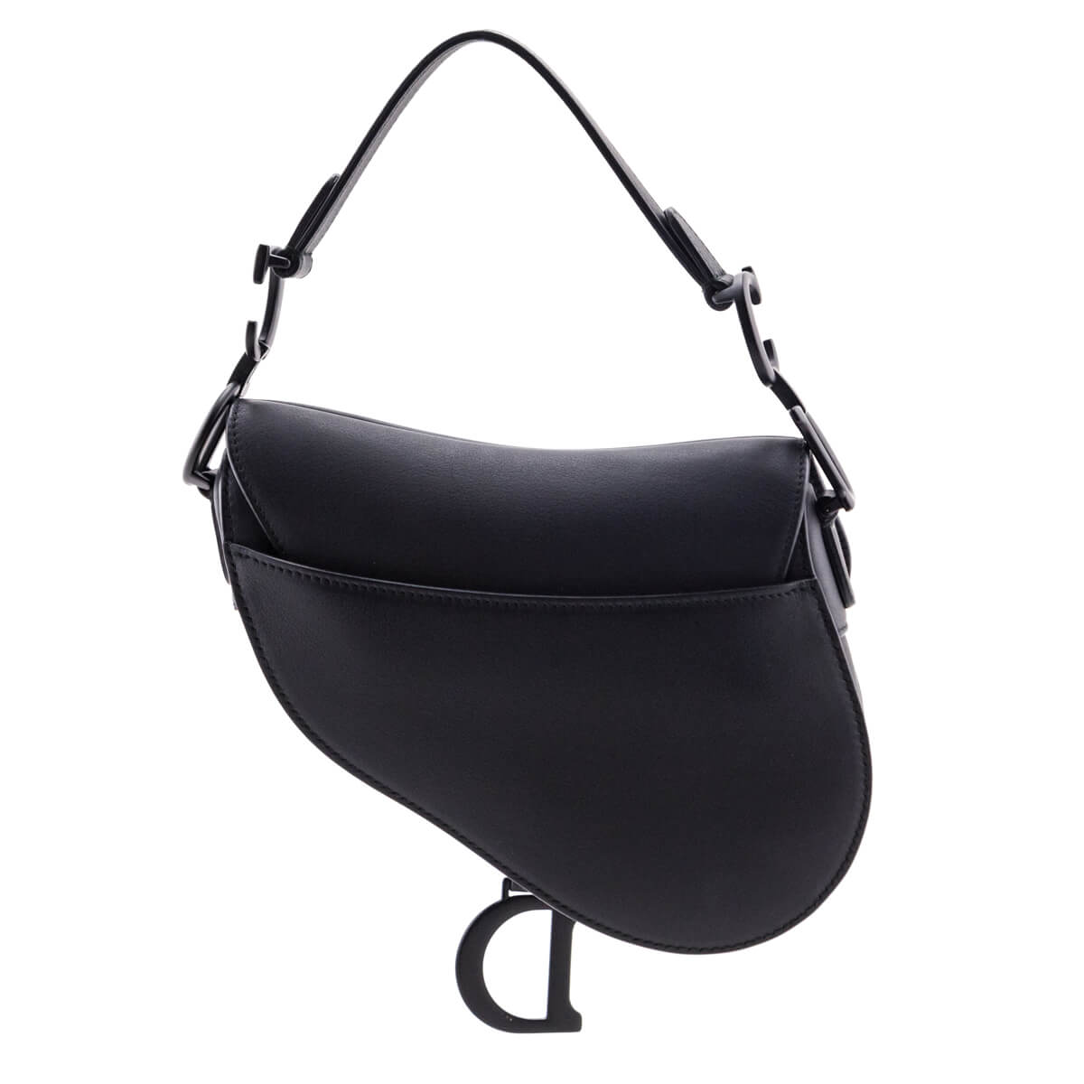 Dior Black Ultra Matte Calfskin Mini Saddle Bag - Preloved Dior Bags