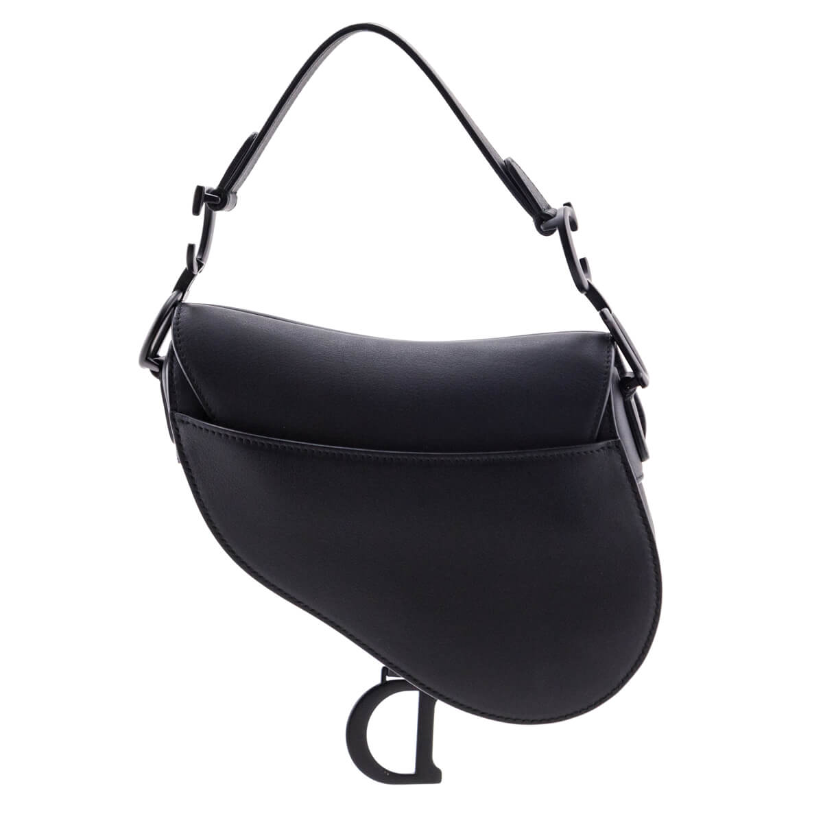 Dior Black Ultra Matte Calfskin Mini Saddle Bag Preloved Dior