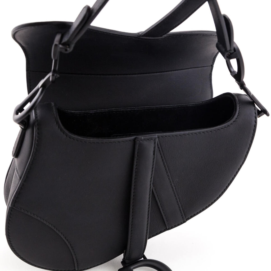 Mini Saddle Bag Black Ultramatte Calfskin