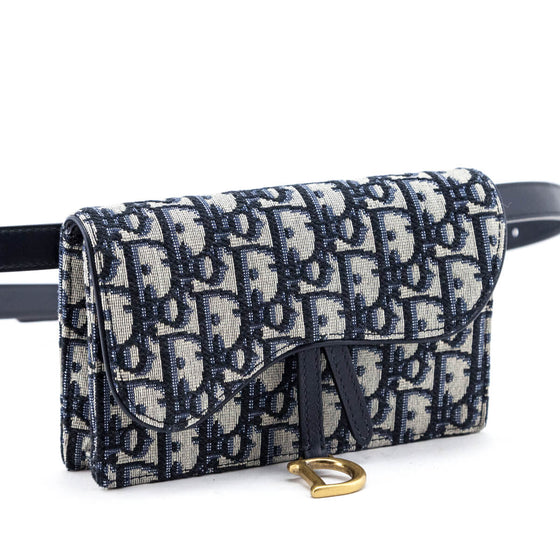 Dior Blue Dior Oblique Saddle Belt Bag - Preloved Dior Handbags Canada ...