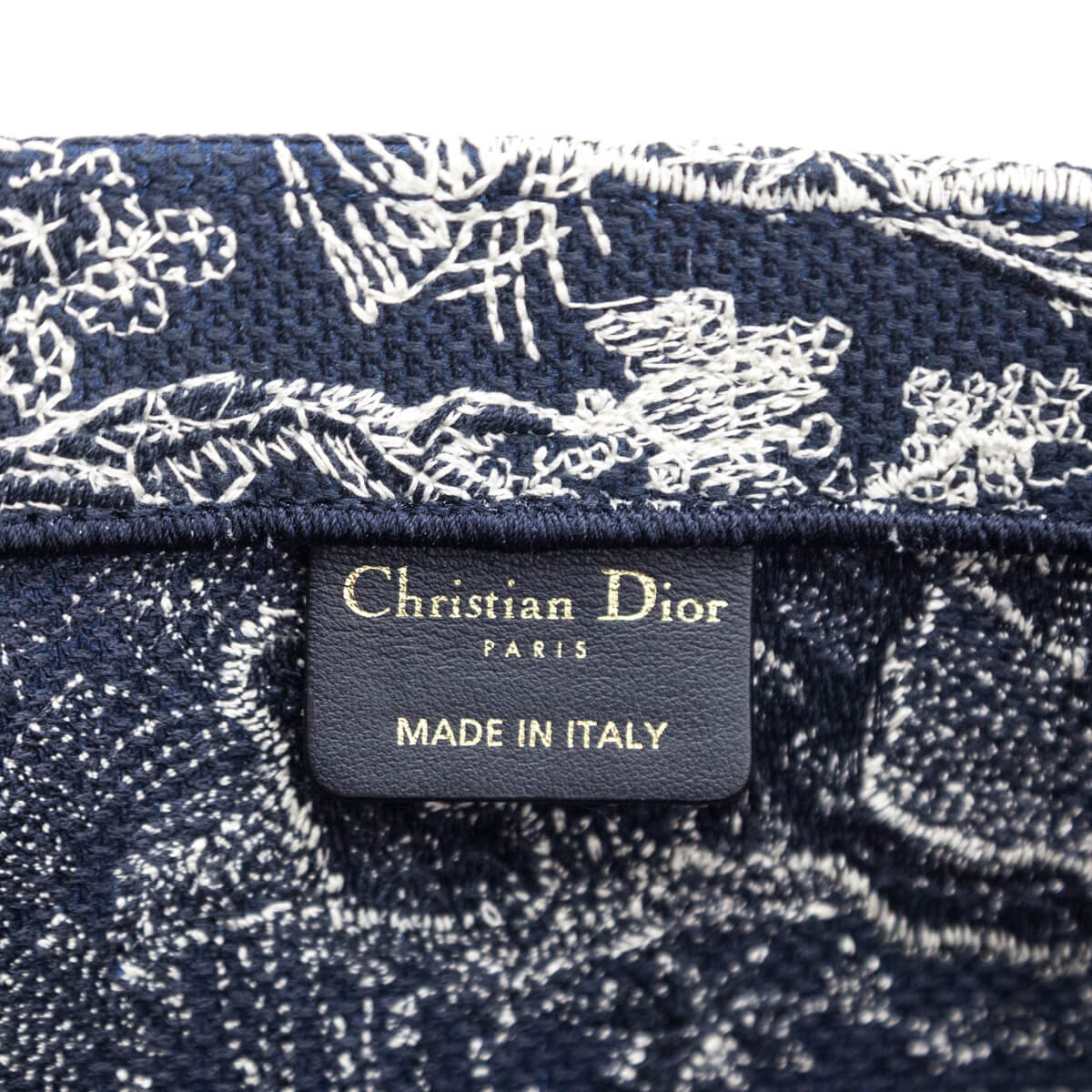Dior Blue Toile de Jouy Reverse Embroidery Medium Book Tote - Love that Bag etc - Preowned Authentic Designer Handbags & Preloved Fashions