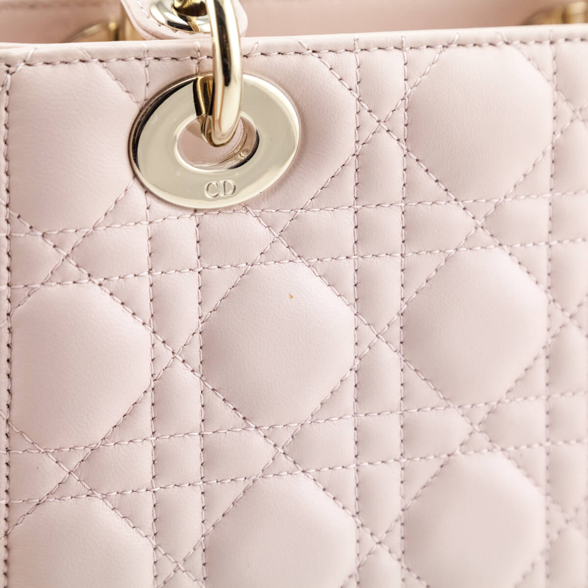 Dior Blush Pink Quilted Lambskin Cannage Lucky Badges Small Lady Dior Bag - Love that Bag etc - Preowned Authentic Designer Handbags & Preloved Fashions