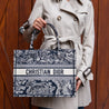 Dior Blue Toile de Jouy Reverse Embroidery Medium Book Tote - Love that Bag etc - Preowned Authentic Designer Handbags & Preloved Fashions