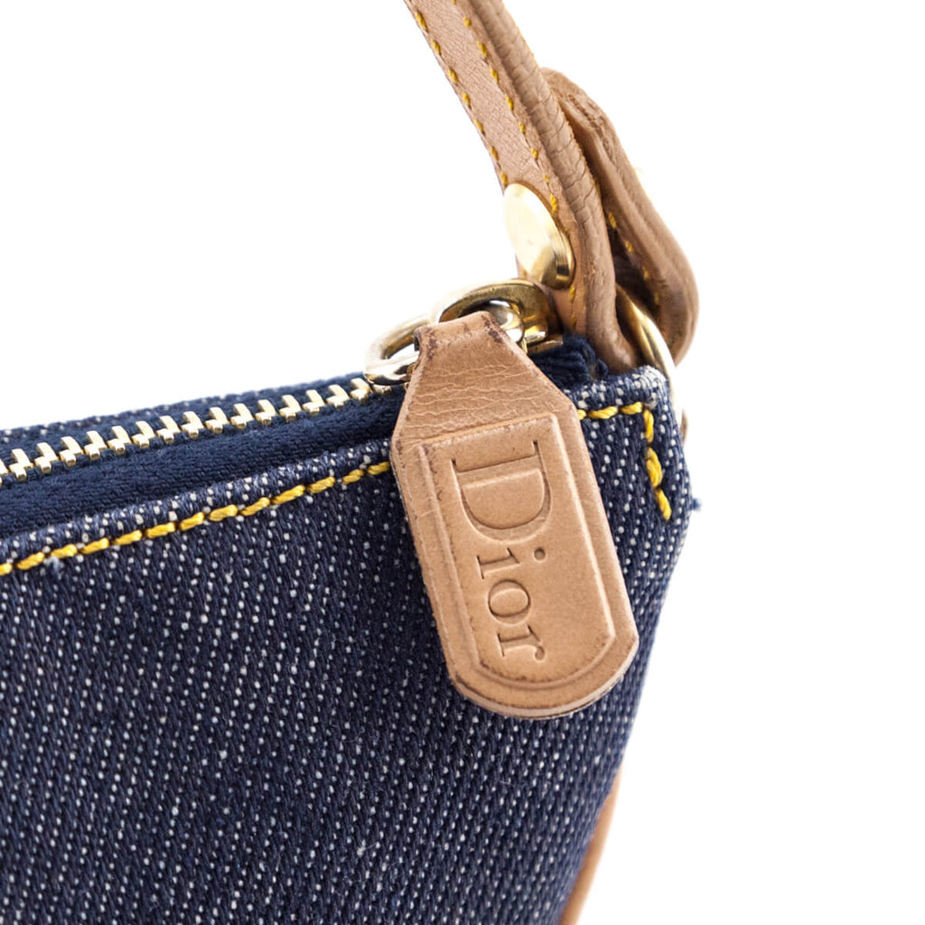 Dior Blue Mini Denim Saddle Pochette Cloth ref.783687 - Joli Closet