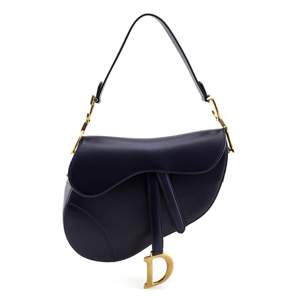 Dior Indigo Blue Smooth Calfskin Saddle Bag - Love that Bag etc - Preowned Authentic Designer Handbags & Preloved Fashions