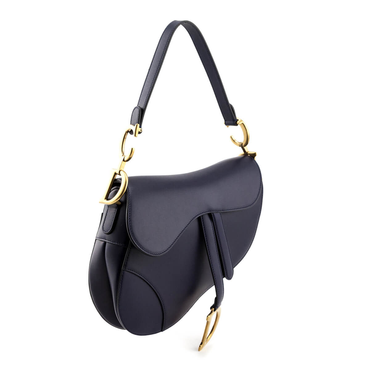 Dior Indigo Blue Smooth Calfskin Saddle Bag - Love that Bag etc - Preowned Authentic Designer Handbags & Preloved Fashions