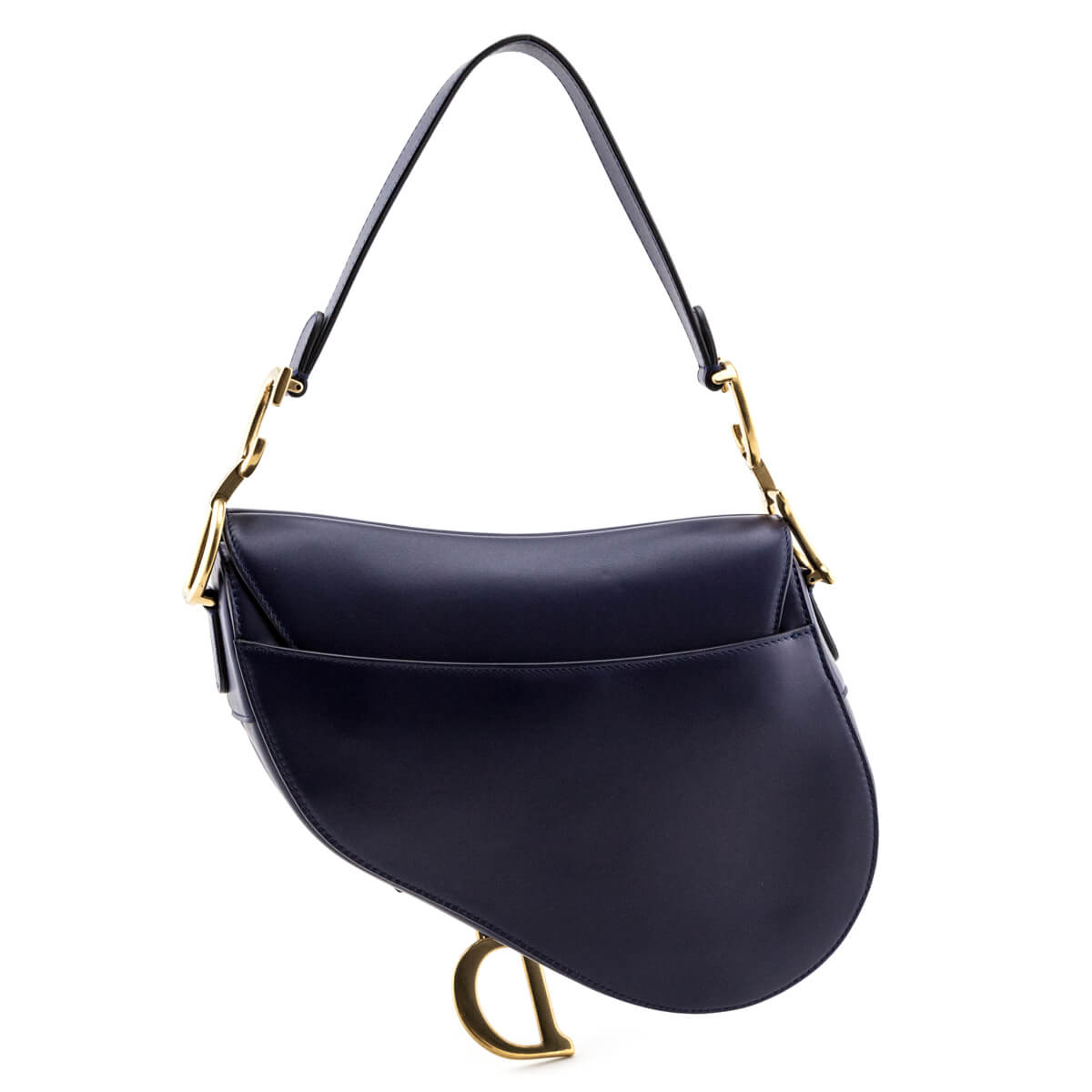 Dior Indigo Blue Smooth Calfskin Saddle Bag - Love that Bag etc - Preowned Authentic Designer Handbags & Preloved Fashions