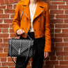 Burberry Burnt Amber Wool Twill Leather Trim Cropped Biker Jacket Size XS | US 6 - Love that Bag etc - Preowned Authentic Designer Handbags & Preloved Fashions