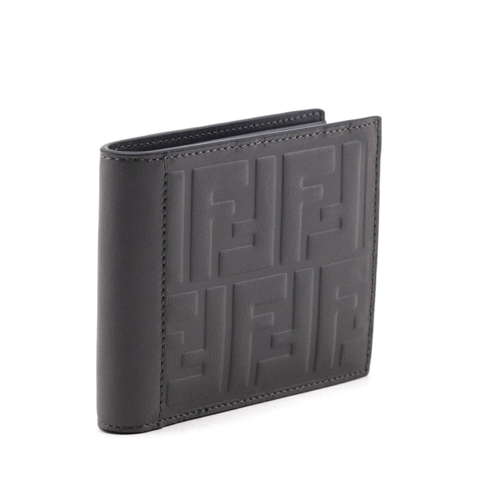 Fendi Dark Gray Zucca Grace Zip Around Wallet - Ann's Fabulous Closeouts