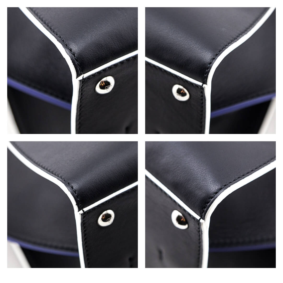 Fendi Black Smooth Calfskin Multicolor Contrast-Trim 3jours Bag - Love that Bag etc - Preowned Authentic Designer Handbags & Preloved Fashions