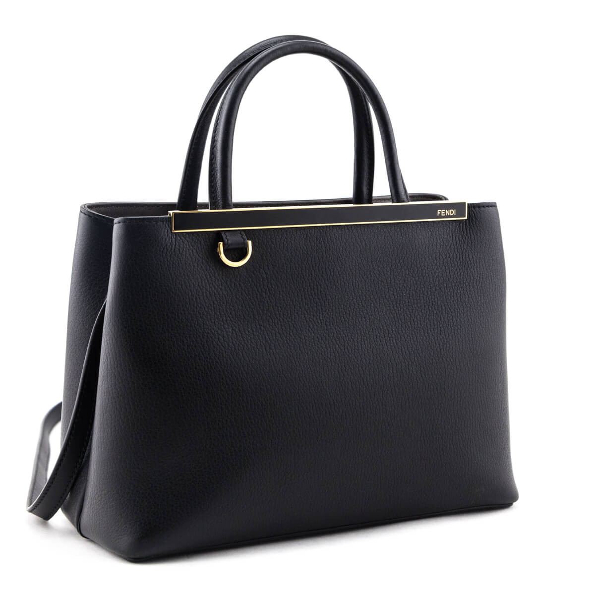 Fendi Black Vitello Dolce Petite 2Jours Tote - Love that Bag etc - Preowned Authentic Designer Handbags & Preloved Fashions