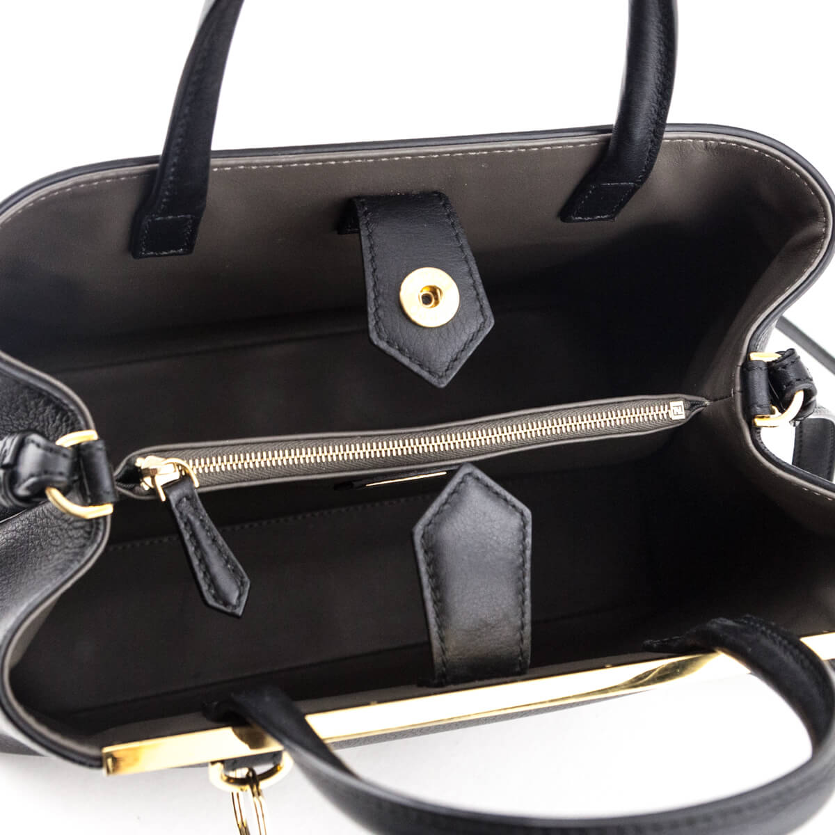 Fendi Black Vitello Dolce Petite 2Jours Tote - Love that Bag etc - Preowned Authentic Designer Handbags & Preloved Fashions