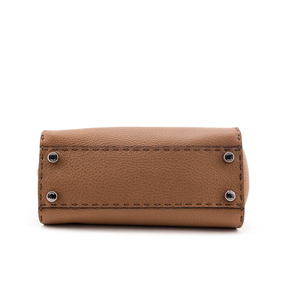 Fendi Brown Cuoio Romano Selleria Mini Peekaboo Satchel - Love that Bag etc - Preowned Authentic Designer Handbags & Preloved Fashions