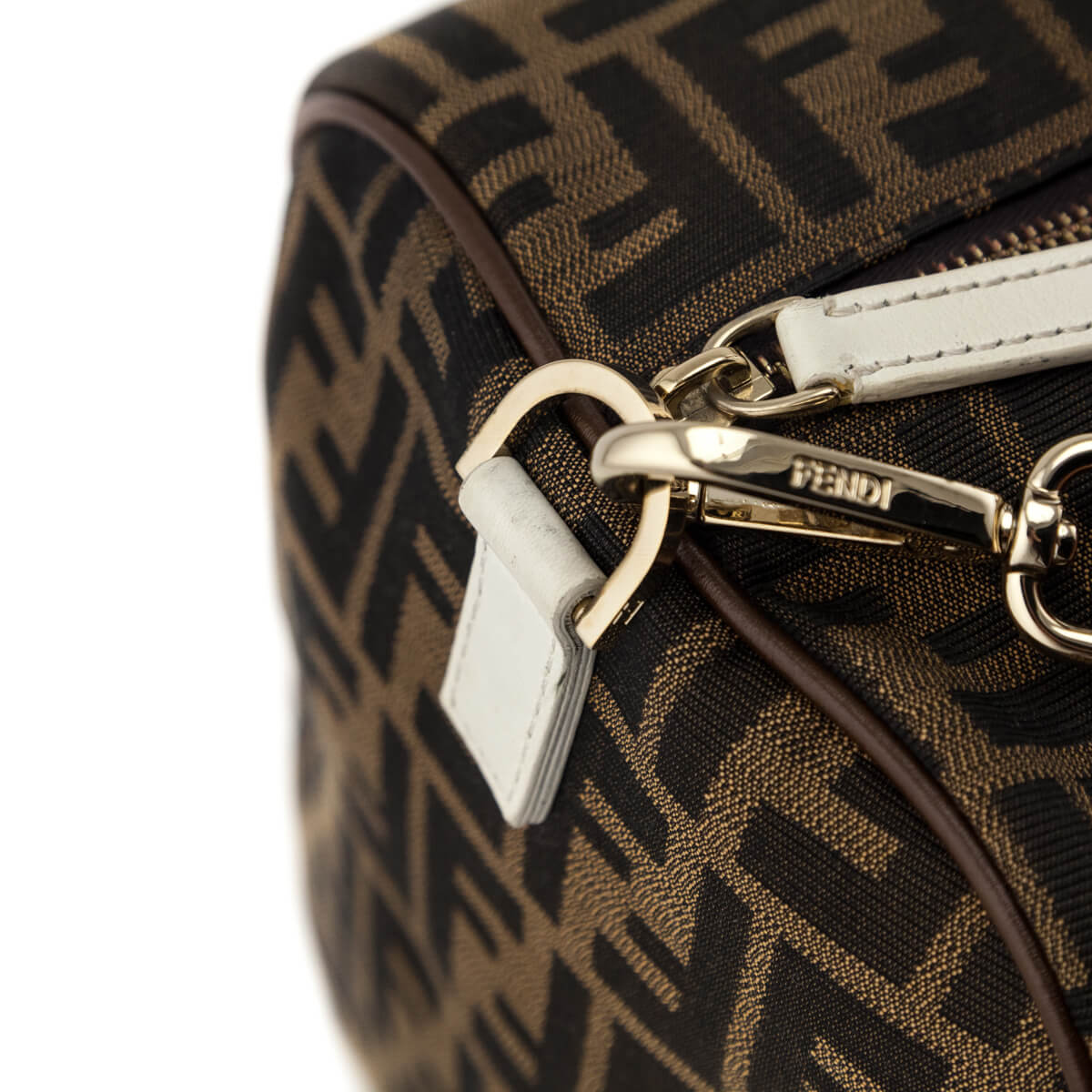 Fendi Tobacco Zucca Boston Satchel - Love that Bag etc - Preowned Authentic Designer Handbags & Preloved Fashions