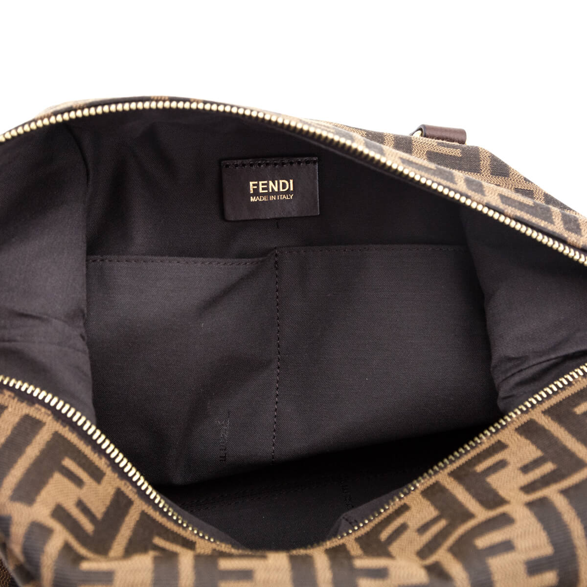 Authentic Fendi Zucca Brown Monogram Fabric Bag on sale at JHROP