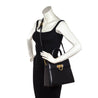 Ferragamo Black Smooth Calfskin Gancini Top Handle Bag - Love that Bag etc - Preowned Authentic Designer Handbags & Preloved Fashions