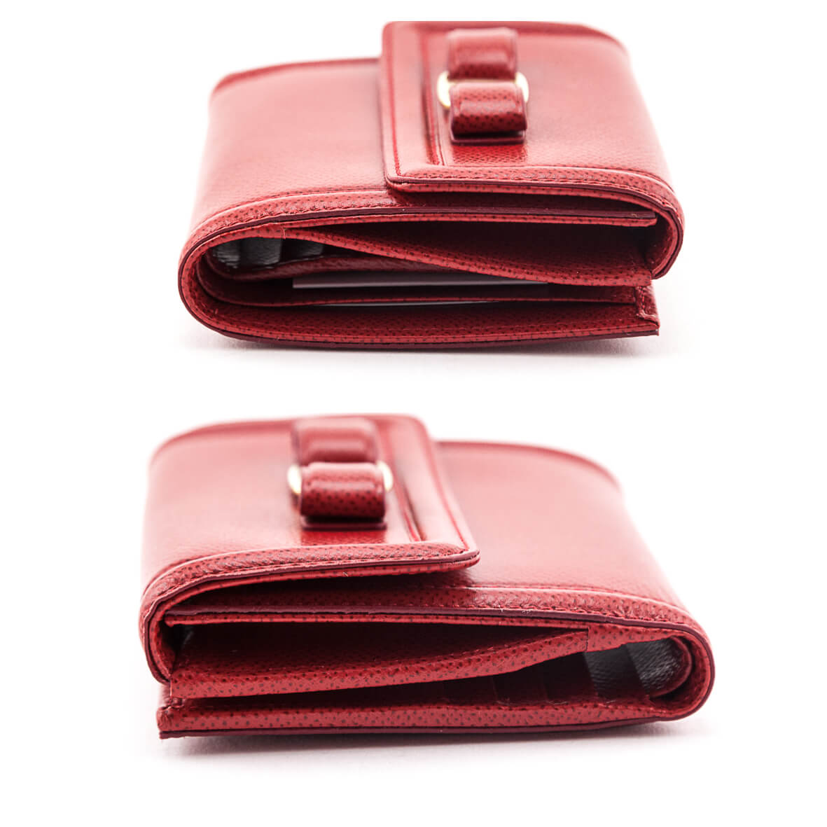 Salvatore Ferragamo Leather Bow Card Case Wallet (SHF-16182) – LuxeDH