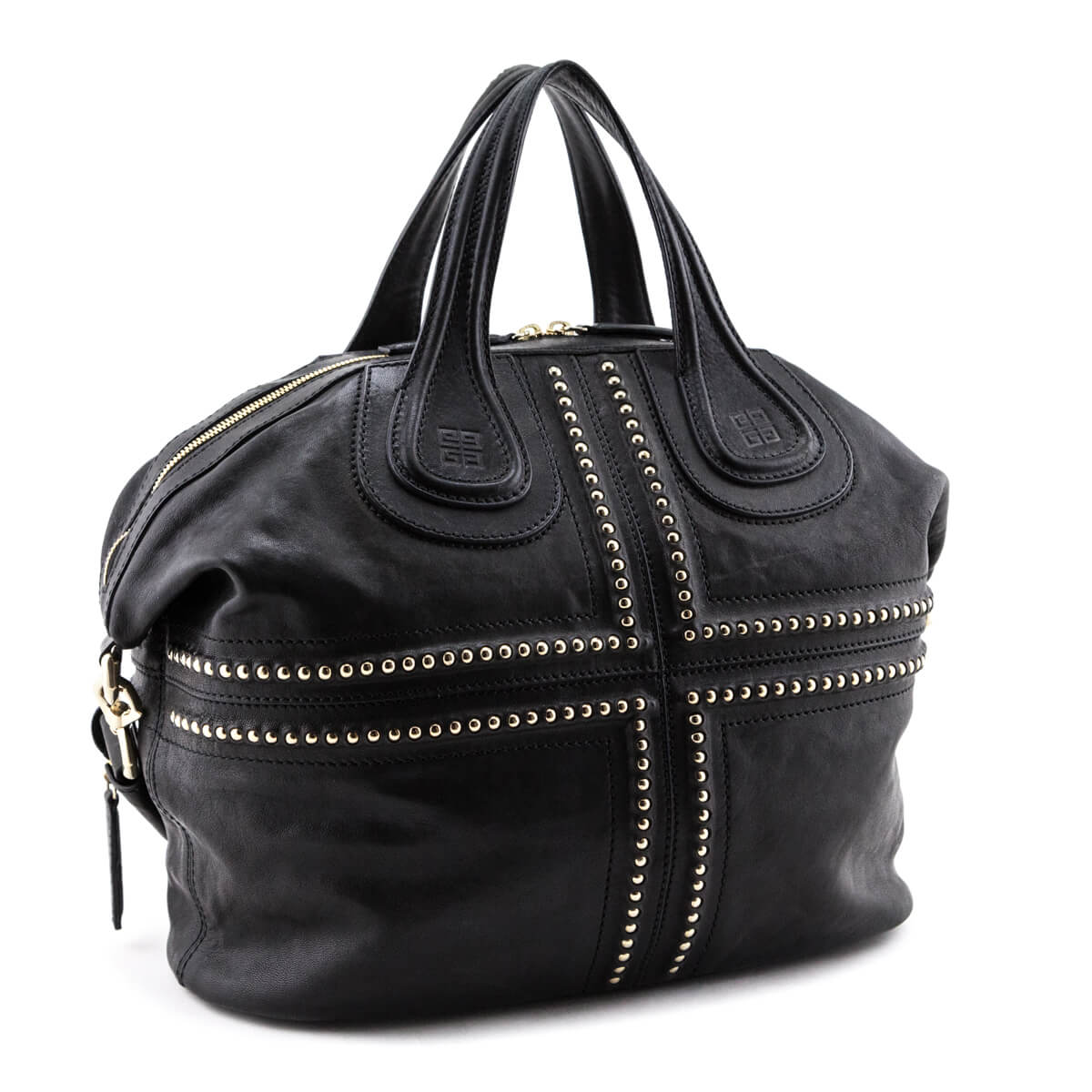 Givenchy Black Lambskin Medium Studded Nightingale Bag