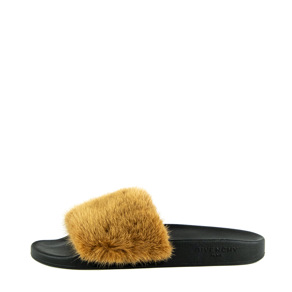 Givenchy Mules PARIS mink Fur rubber online shopping 