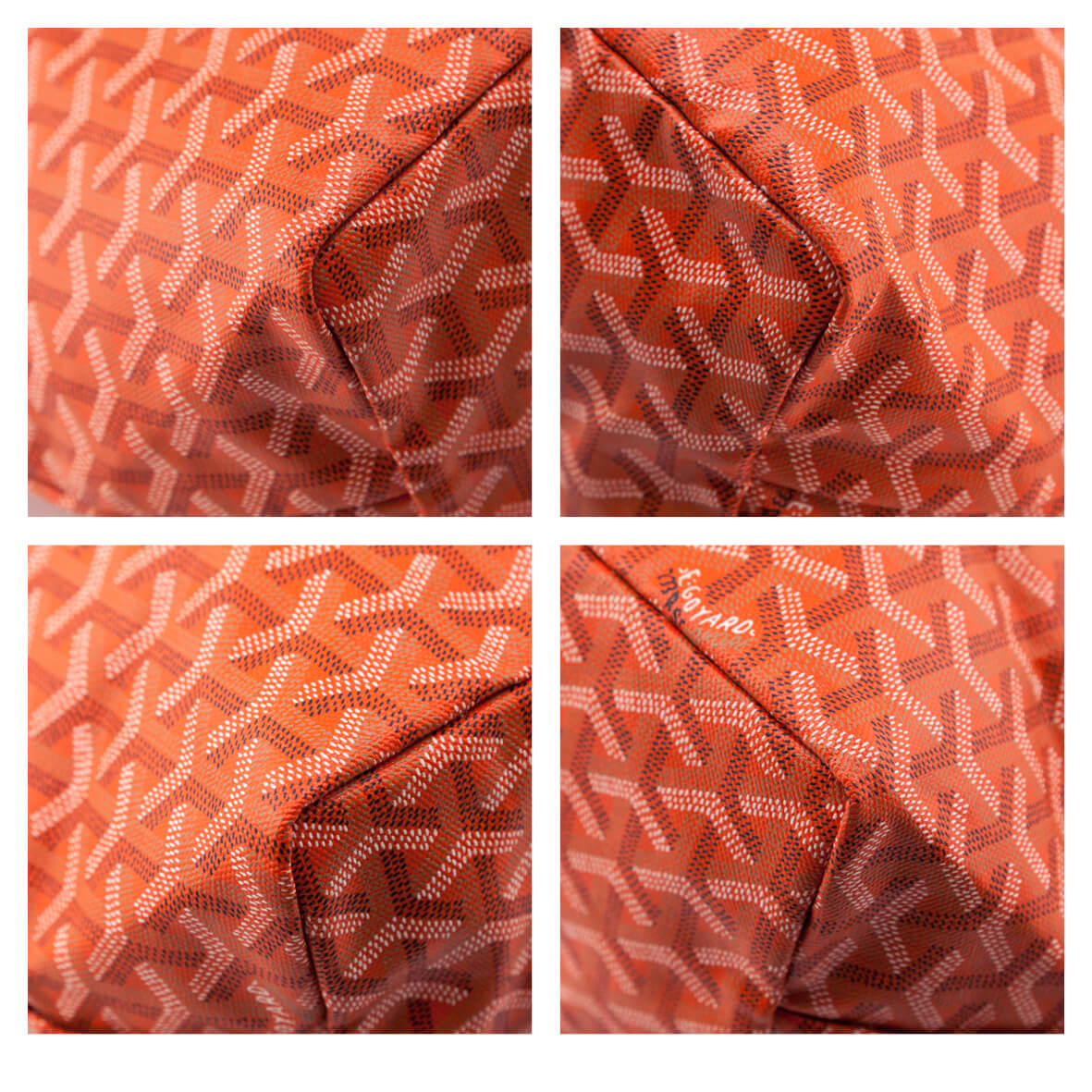 Goyard Orange, Pattern Print Goyardine Comores GM