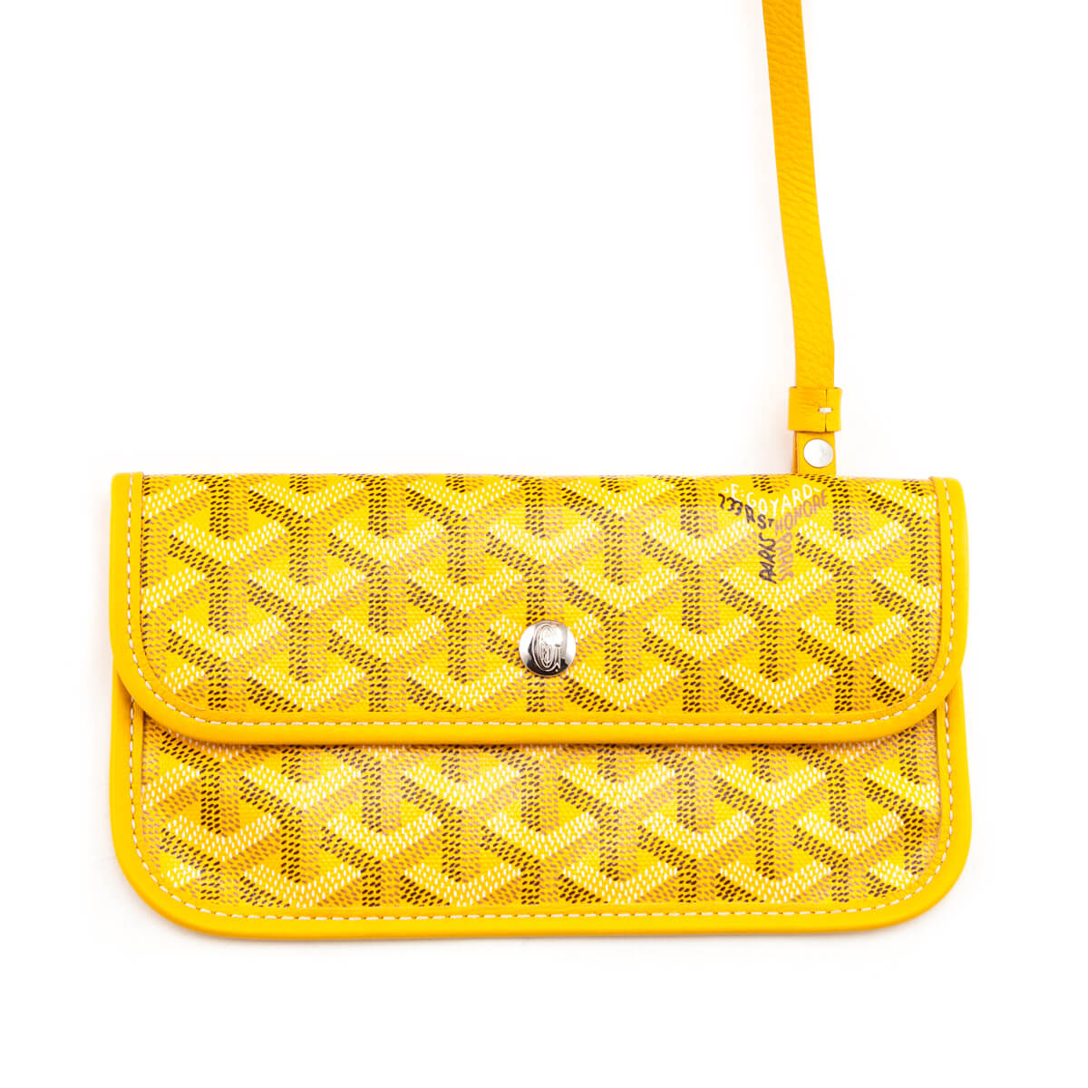 yellow goyard messenger bag