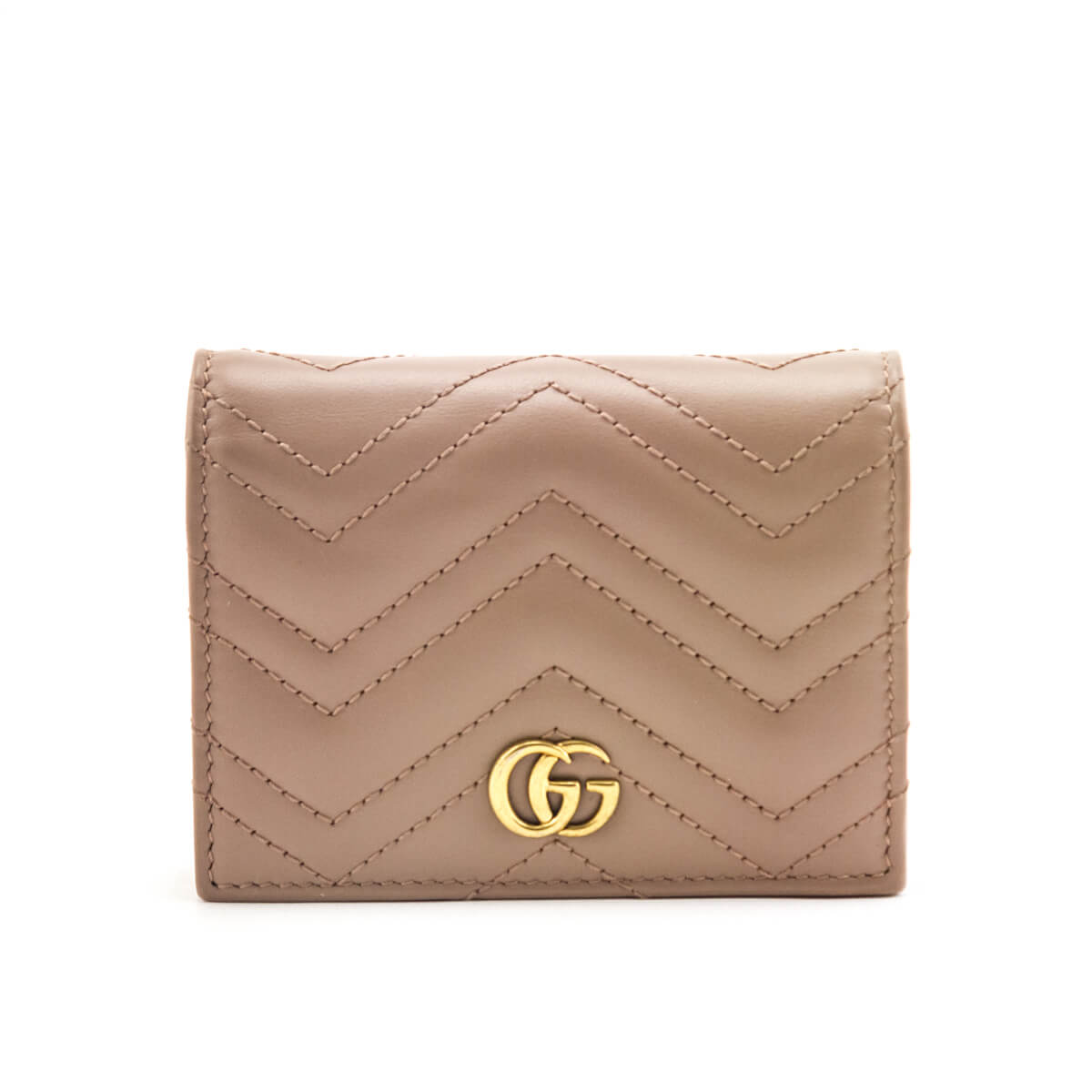 Auth Gucci 131886 GG Canvas Business Card Case Beige