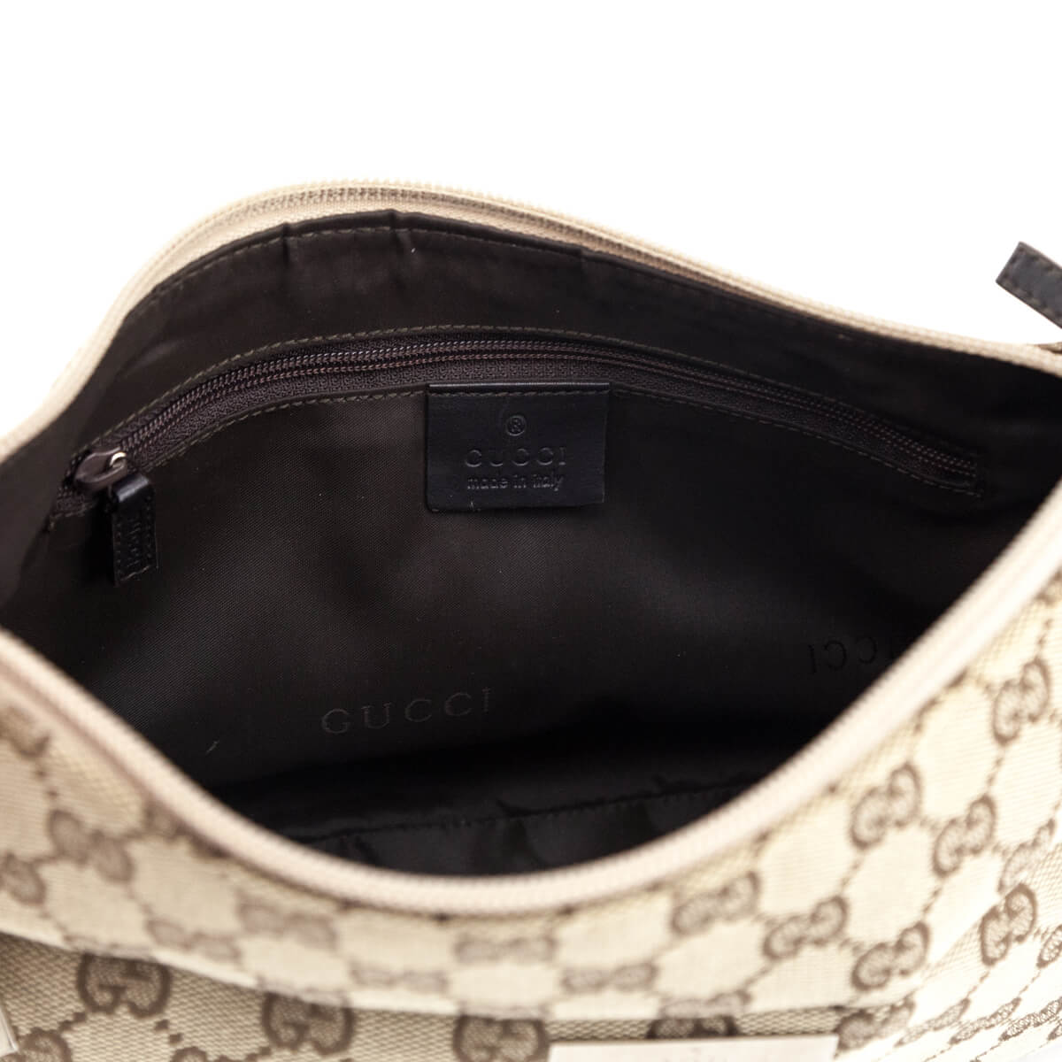 Gucci Beige/Ebony GG Coated Canvas Babouska Pochette Bag - Yoogi's Closet