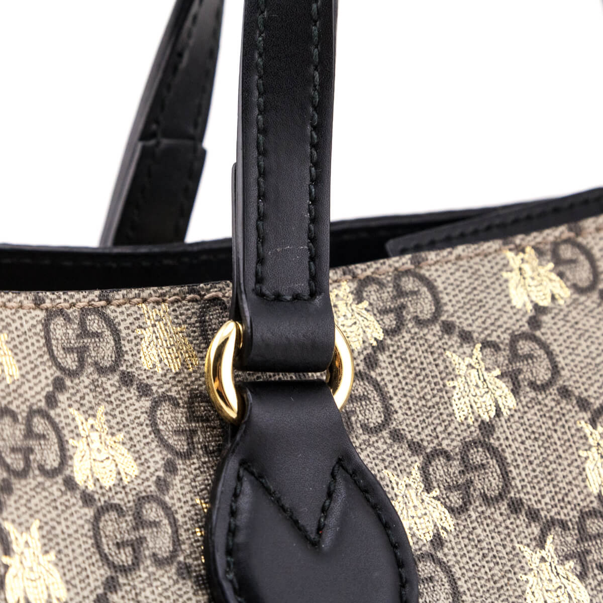 Gucci Beige Soft GG Supreme Bees Small Crossbody Tote - Love that Bag etc - Preowned Authentic Designer Handbags & Preloved Fashions