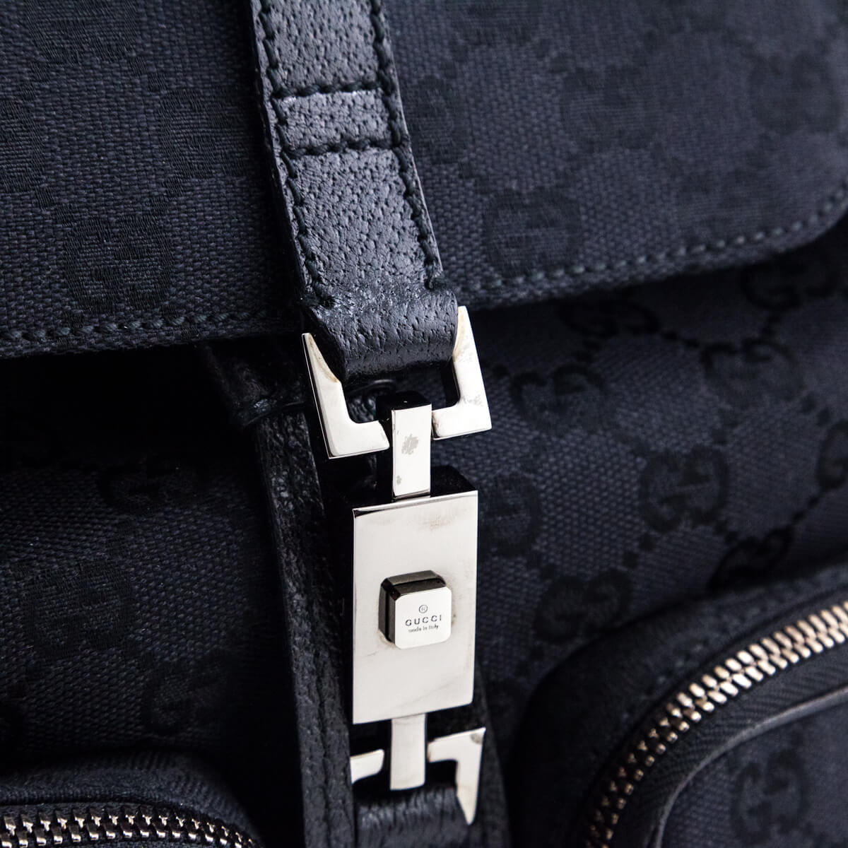 Gucci Monogram Pattern Backpack - Neutrals