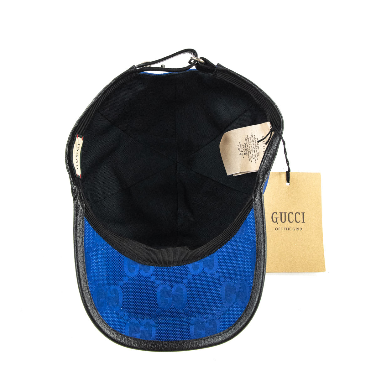 Gucci Blue GG Econyl Nylon Off The Grid Baseball Cap Size XL