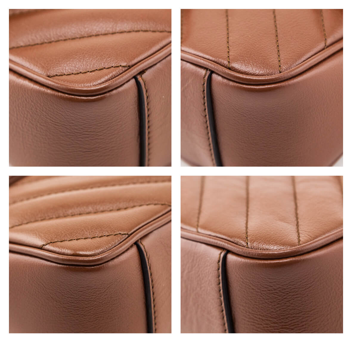 Gucci Brown Diagonal Matelasse Calfskin GG Marmont Mini Shoulder Bag - Love that Bag etc - Preowned Authentic Designer Handbags & Preloved Fashions