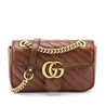 Gucci Brown Diagonal Matelasse Calfskin GG Marmont Mini Shoulder Bag - Love that Bag etc - Preowned Authentic Designer Handbags & Preloved Fashions