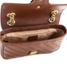 Gucci Brown Diagonal Matelasse Calfskin GG Marmont Mini Shoulder Bag - Love that Bag etc - Preowned Authentic Designer Handbags & Preloved Fashions