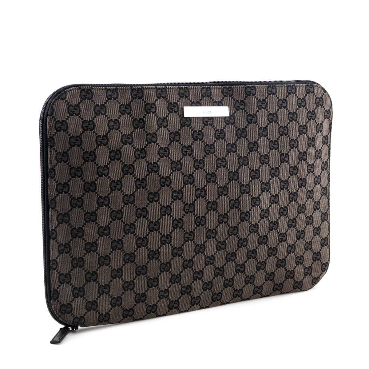 Gucci Brown GG Monogram Large Zip Laptop Pouch - Shop Gucci Canada