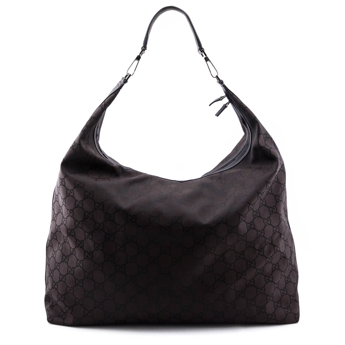 Gucci Huge Extra Large Monogram Signature Jumbo Hobo Black Nylon Shoulder  Bag ref.290208 - Joli Closet