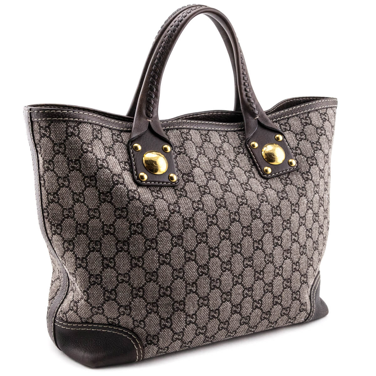 Check Out Gucci Dark Brown Gg Plus Joy Medium Tote - Gucci Saddle Bag -  Free Transparent PNG Download - PNGkey