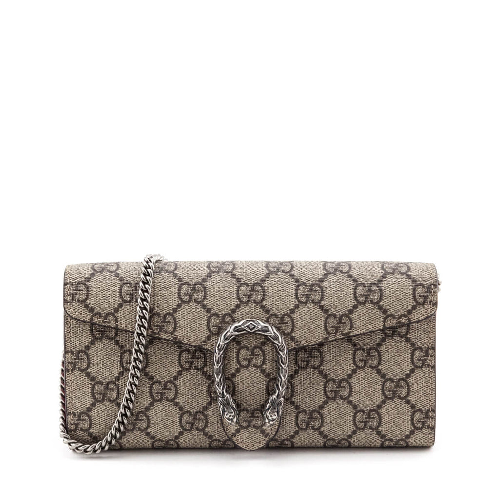 Gucci Beige And Red GG Dionysus Chain Wallet Bag