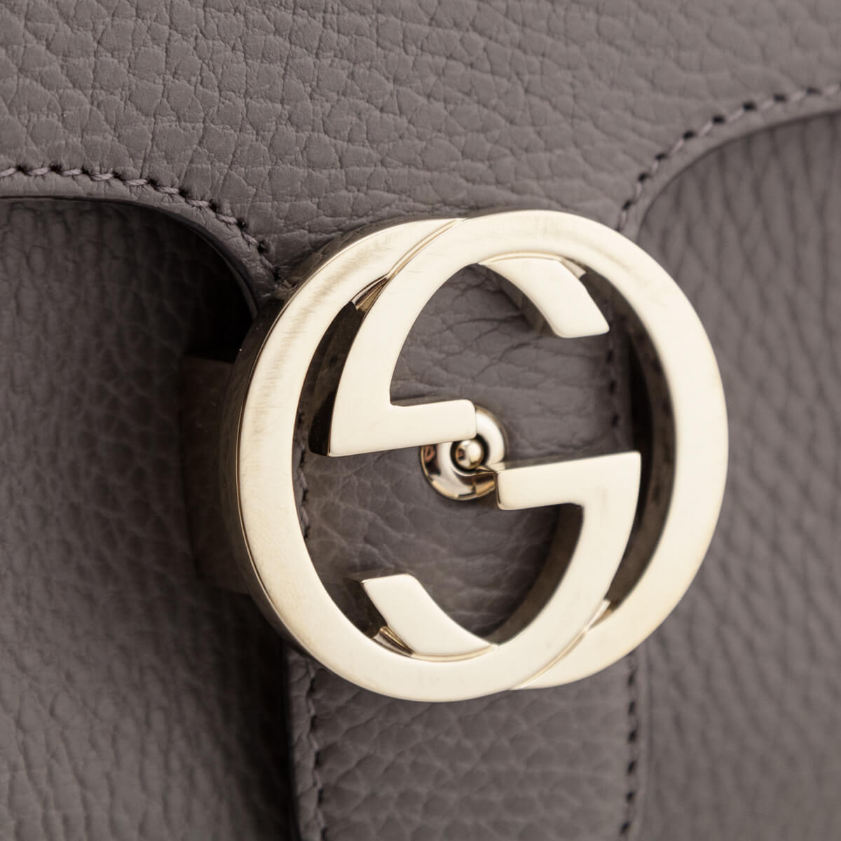 GUCCI Dollar Calfskin Interlocking G Top Handle Shoulder Bag