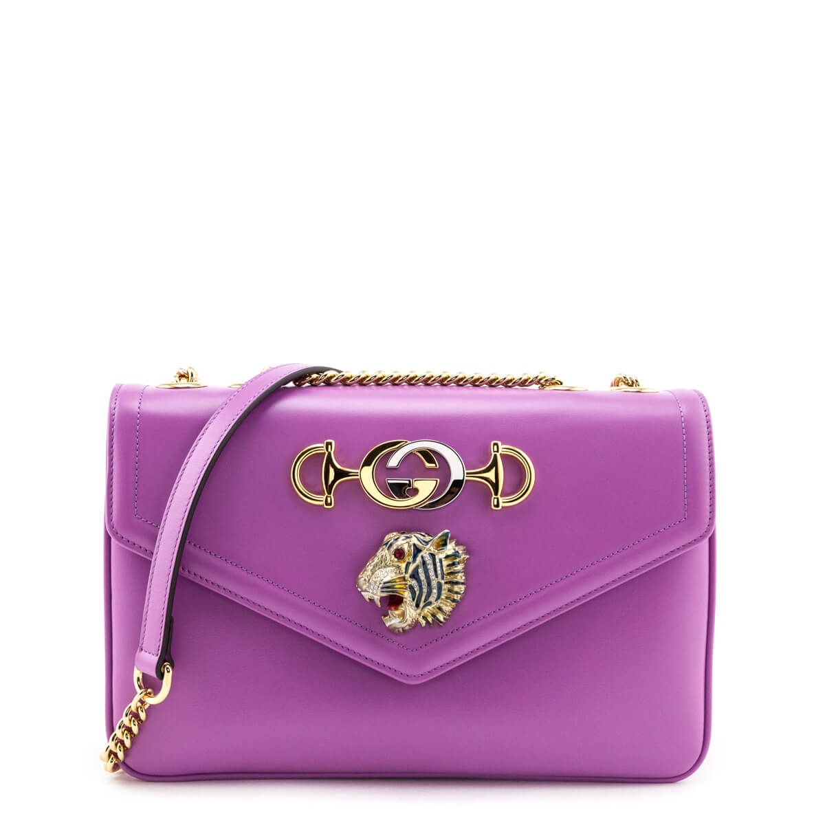 Gucci // Purple Leather Rajah Shoulder Bag – VSP Consignment