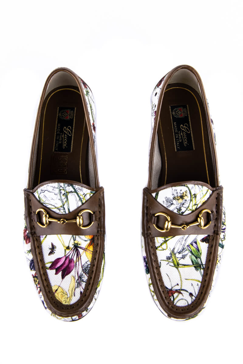 Gucci Floral Canvas 1953 Horsebit Loafers - Consign Gucci