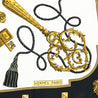 Hermes Black White & Gold Keys Les Cles Silk Scarf - Love that Bag etc - Preowned Authentic Designer Handbags & Preloved Fashions