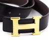 Hermes Black & Chocolate Leather H Buckle Reversible Belt Size M - Love that Bag etc - Preowned Authentic Designer Handbags & Preloved Fashions